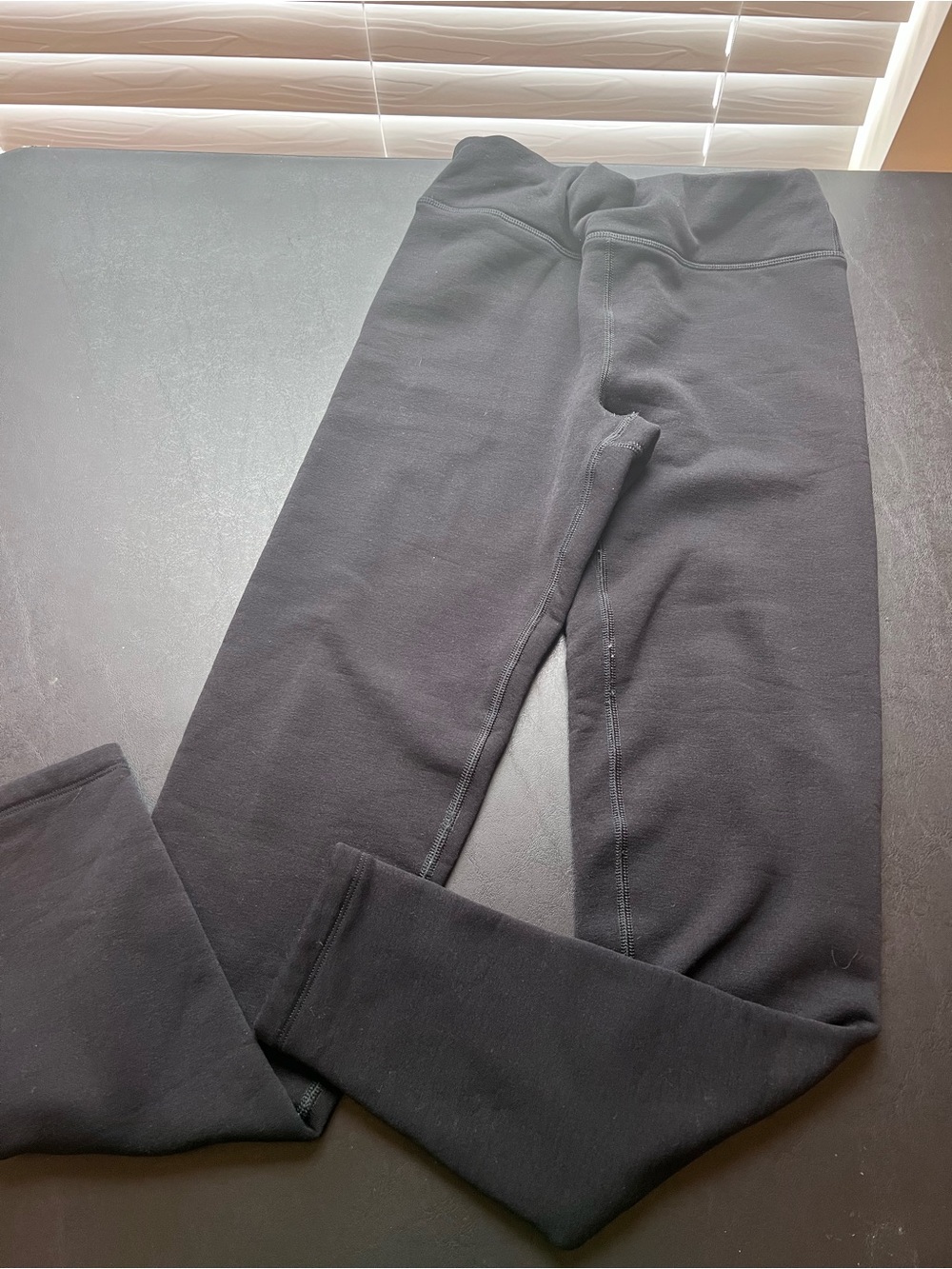 Athleta girls Black Fleece-Lined Leggings